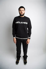 BLACK MÈLANGE CREW NECK