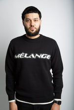 BLACK MÈLANGE CREW NECK