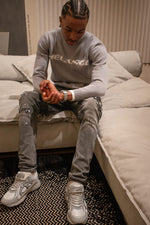 WEATHER GREY MÈLANGE CREW NECK