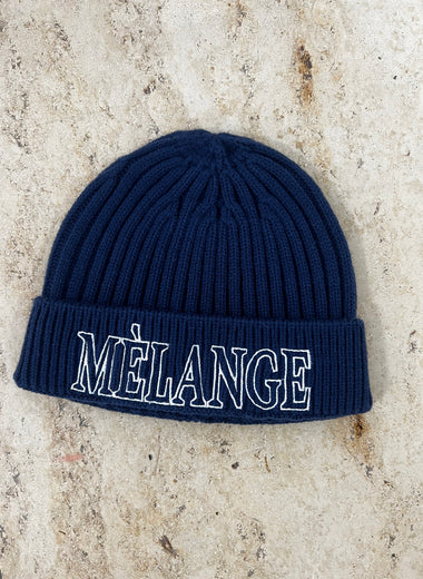 NAVY MÈLANGE BEANIE