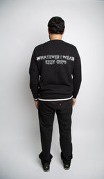 BLACK MÈLANGE CREW NECK