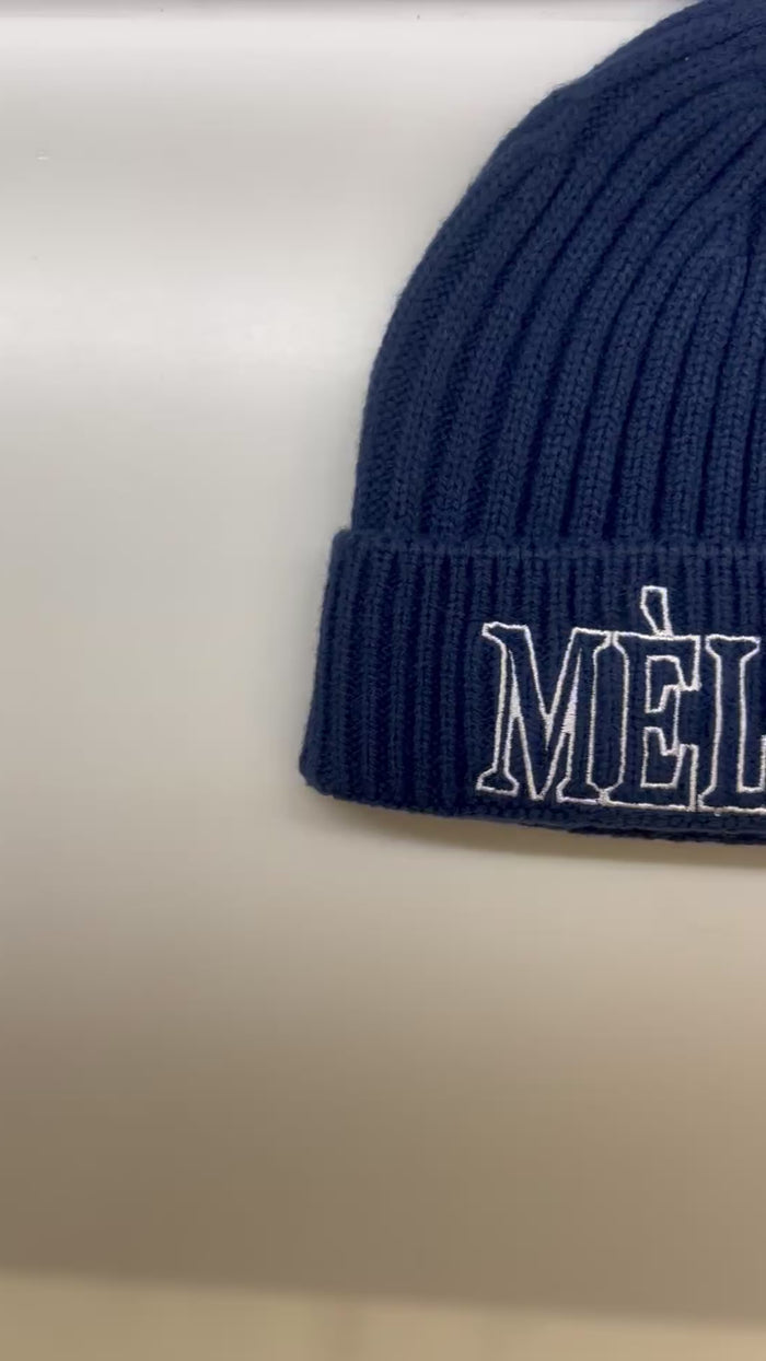 NAVY MÈLANGE BEANIE